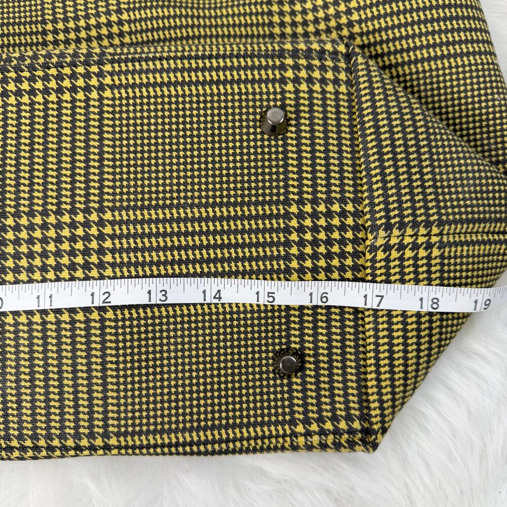 New Lulu Dharma Frasier Weekender Bag Yellow Plaid Large Travel Overnight Tote - Picture 10 of 12